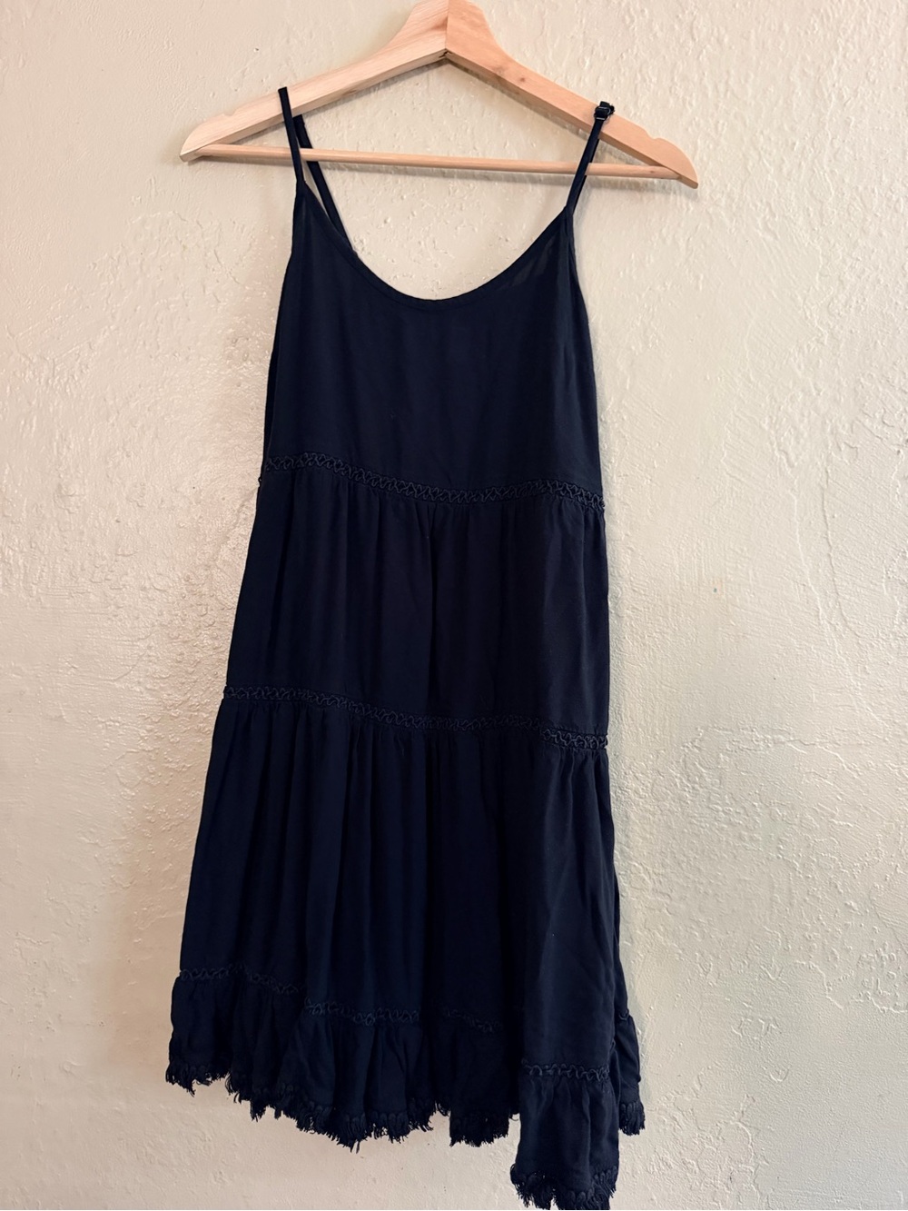 Mossimo Supply Co. Black Spaghetti-Strap Tiered Mini Dress